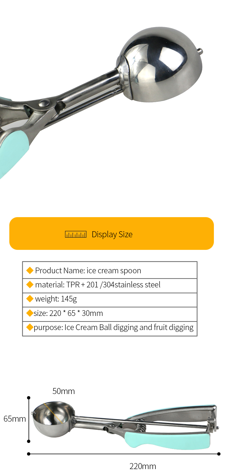 ice cream scoop spoon