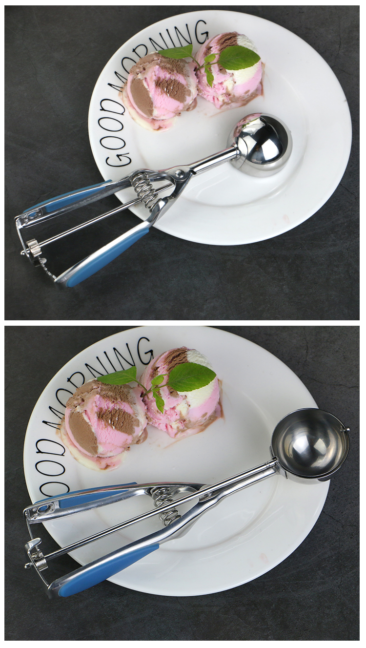 Amazon hot sales eco-friendly Fruit Ball Scoop Kitchen Accessories stainless steel ice cream scoop