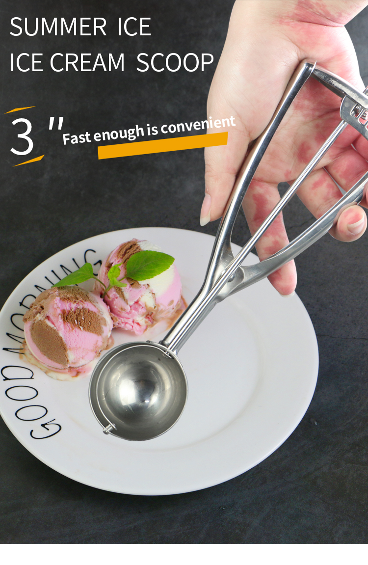 stainless steel ice cream spoon