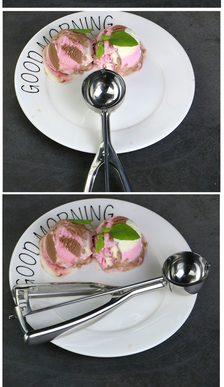 stainless steel ice cream spoon