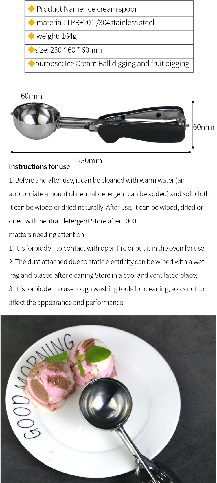 ice cream scoop spoon