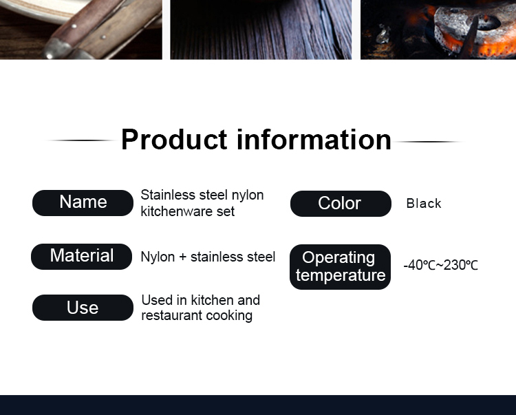 nylon kitchen set utensils