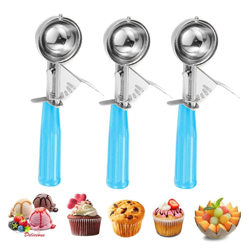 Kitchen Scoops and Ice Cream Scoop Multi-Function Stainless steel ice cream scoop with Trigger Release