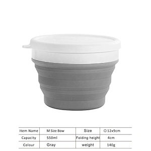 New Food Grade Silicone Collapsible Portable Bowl Travel Outdoor Activities Can With Folding Bowl Home Outdoor Bowl