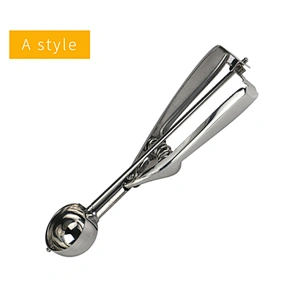 Hot Sales Ice Creem Spoon Stainless Steel Cookie Scoop Ice Cream Scoop with Trigger Fruit Scoop Spoon