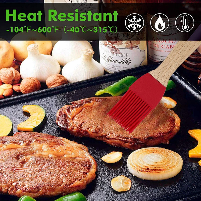Amazon hot selling Silicone Spatula Set Kitchen Accessories Tools Heat Resistant Kitchen Spatula for baking and cooking Utensil