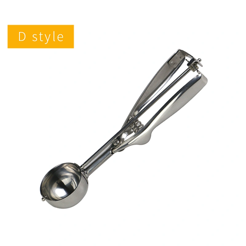 Hot Sales Ice Creem Spoon Stainless Steel Cookie Scoop Ice Cream Scoop with Trigger Fruit Scoop Spoon