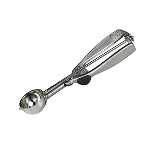 Amazon hot sell Ice Cream Scoop with Trigger Ice Cream Scooper Kitchen Tool Stainless Steel Meatball Ice cream Scoop Spoon