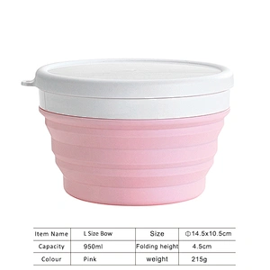 New Food Grade Silicone Collapsible Portable Bowl Travel Outdoor Activities Can With Folding Bowl Home Outdoor Bowl