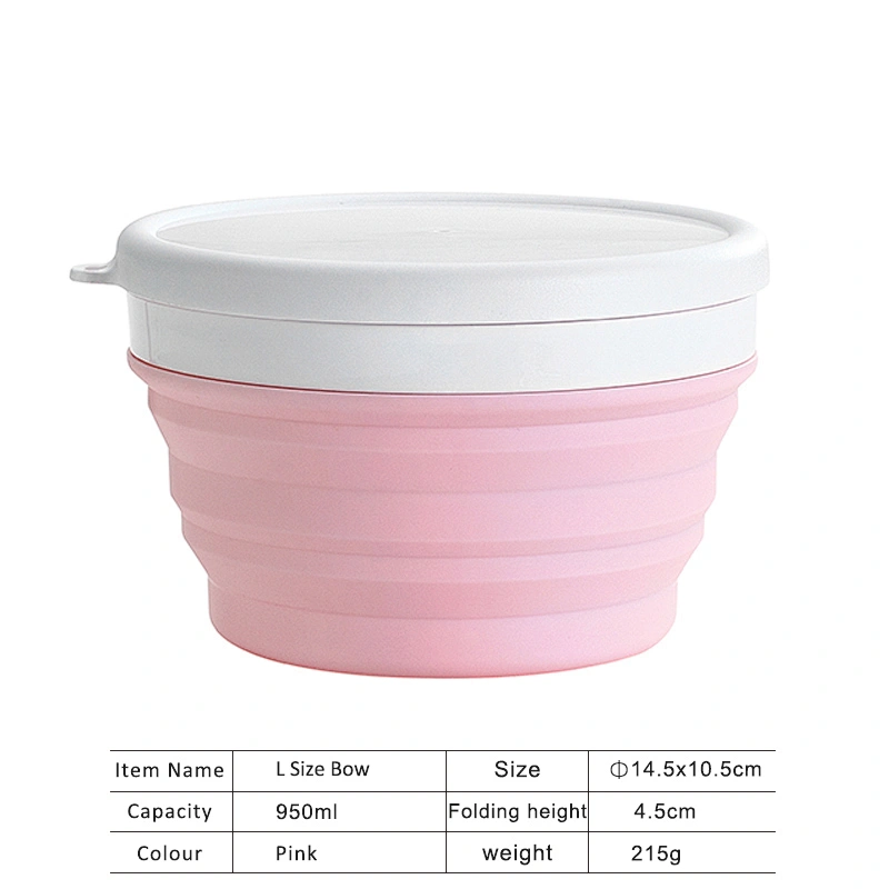 New Food Grade Silicone Collapsible Portable Bowl Travel Outdoor Activities Can With Folding Bowl Home Outdoor Bowl