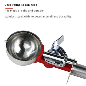 Hot Sales Ice Creem Scoop fruit ball digger Stainless Steel cake Spoon Non-Slip Grip Cookie Scoop Freezer Ice Creams Scoop Spoon