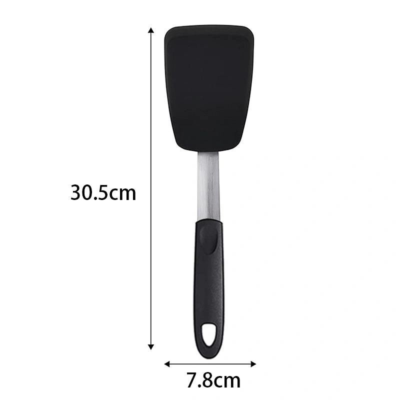 Silicone Turner Spatula Heat Resistant Rubber Kitchen Spatula Ideal for Egg Turners Pancake Kitchen Spatulas