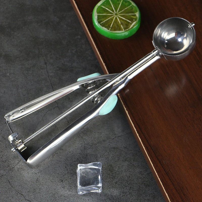 Stainless Steel Ice Cream Scoop Kitchen Accessories Multi-Function Ice Cream Spoon with Handle Ice Cream Makers