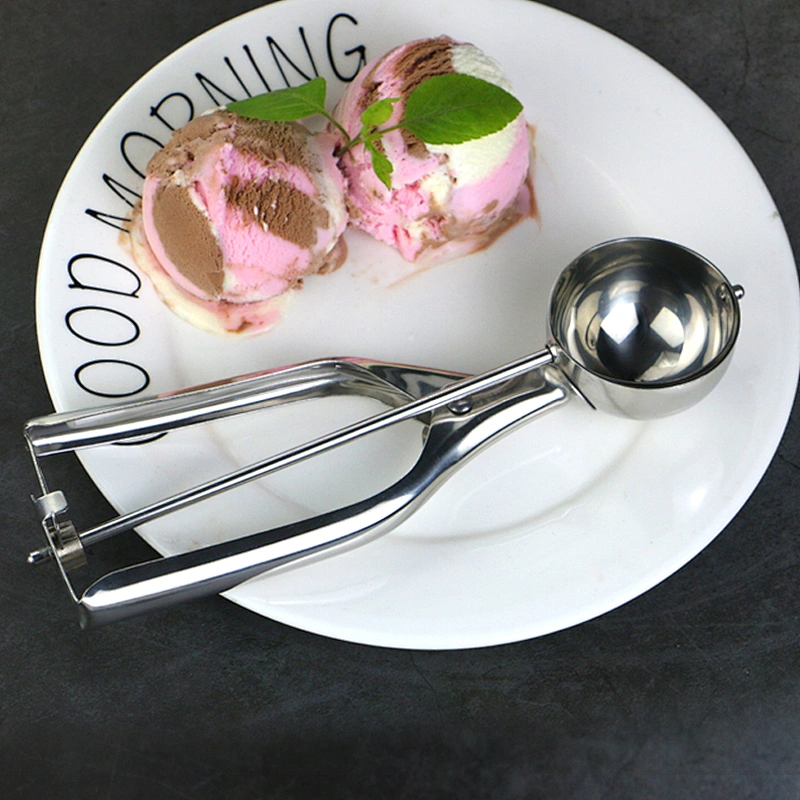 Wholesale Hot Sale Stainless Steel Cookie Scoop Non stick Anti-Freeze Scooper Spoon Ice Cream Scoop