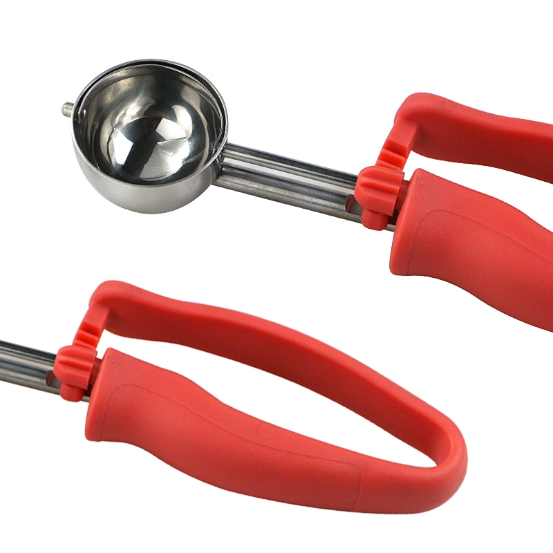 Kitchen Accessories Stainless Steel Ice Cream Scoop Fruit Ball Scoop Watermelon Ball Cookie Trigger Scoop