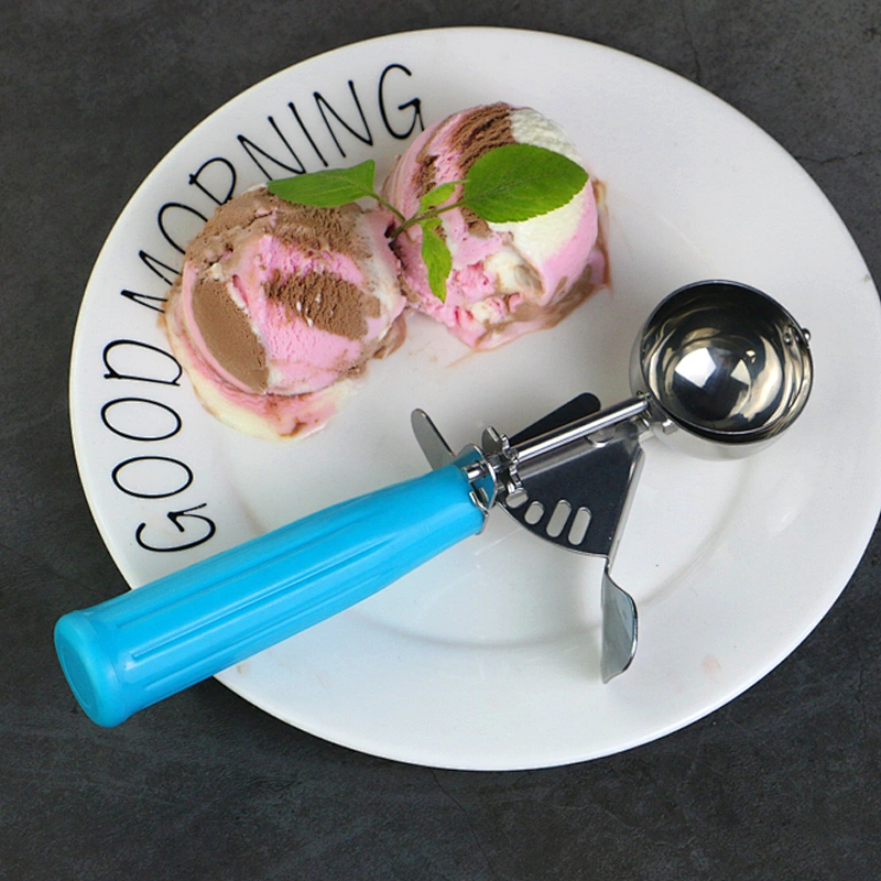 Kitchen Scoops and Ice Cream Scoop Multi-Function Stainless steel ice cream scoop with Trigger Release