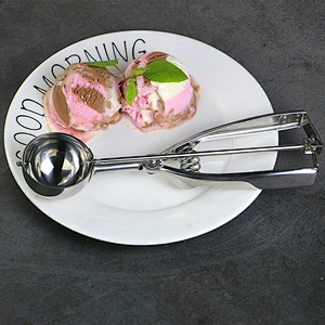 Hot Sales Ice Creem Spoon Stainless Steel Cookie Scoop Ice Cream Scoop with Trigger Fruit Scoop Spoon