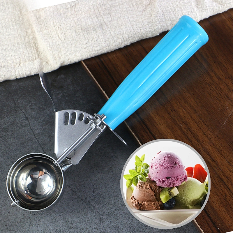 Kitchen Scoops and Ice Cream Scoop Multi-Function Stainless steel ice cream scoop with Trigger Release