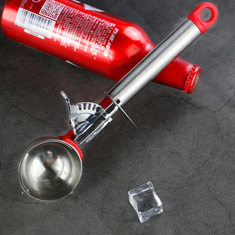 Hot Sales Ice Creem Scoop fruit ball digger Stainless Steel cake Spoon Non-Slip Grip Cookie Scoop Freezer Ice Creams Scoop Spoon