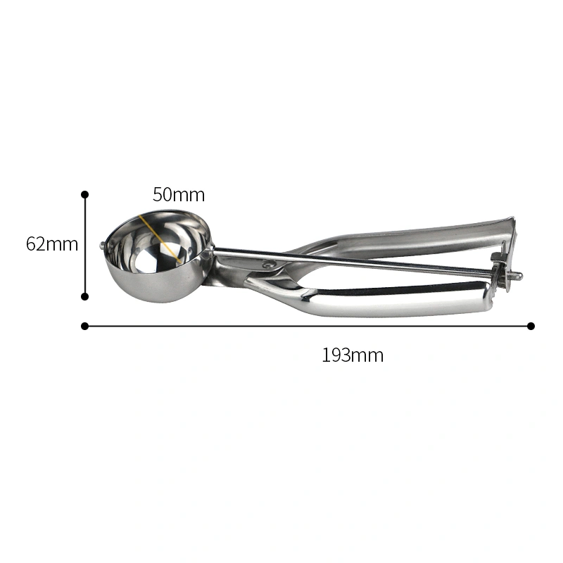 Wholesale Hot Sale Stainless Steel Cookie Scoop Non stick Anti-Freeze Scooper Spoon Ice Cream Scoop