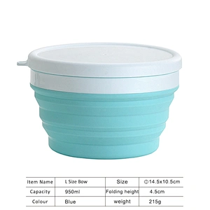 New Food Grade Silicone Collapsible Portable Bowl Travel Outdoor Activities Can With Folding Bowl Home Outdoor Bowl