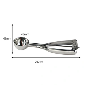 Stainless Steel Cookie Ice Cream Spoon Food Scooper with Easy Trigger Melon Fruit Baller Spoon Kitchen Ice Cream Scoop