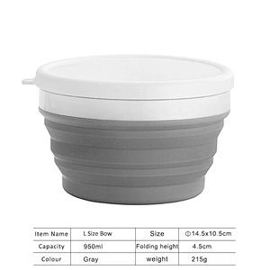 New Food Grade Silicone Collapsible Portable Bowl Travel Outdoor Activities Can With Folding Bowl Home Outdoor Bowl