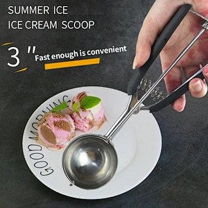 Amazon Top Seller Ice Cream Tools Kitchen Accessories Ice Cream spoon Food Grade Stainless Steel Ice Cream Scoop