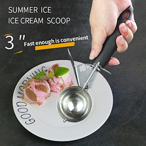 Amazon Hot Seller Stainless Steel Ice cream spoon Creative Coffee Spoon dessert spoon Kitchen Accessories Ice Cream Scoop
