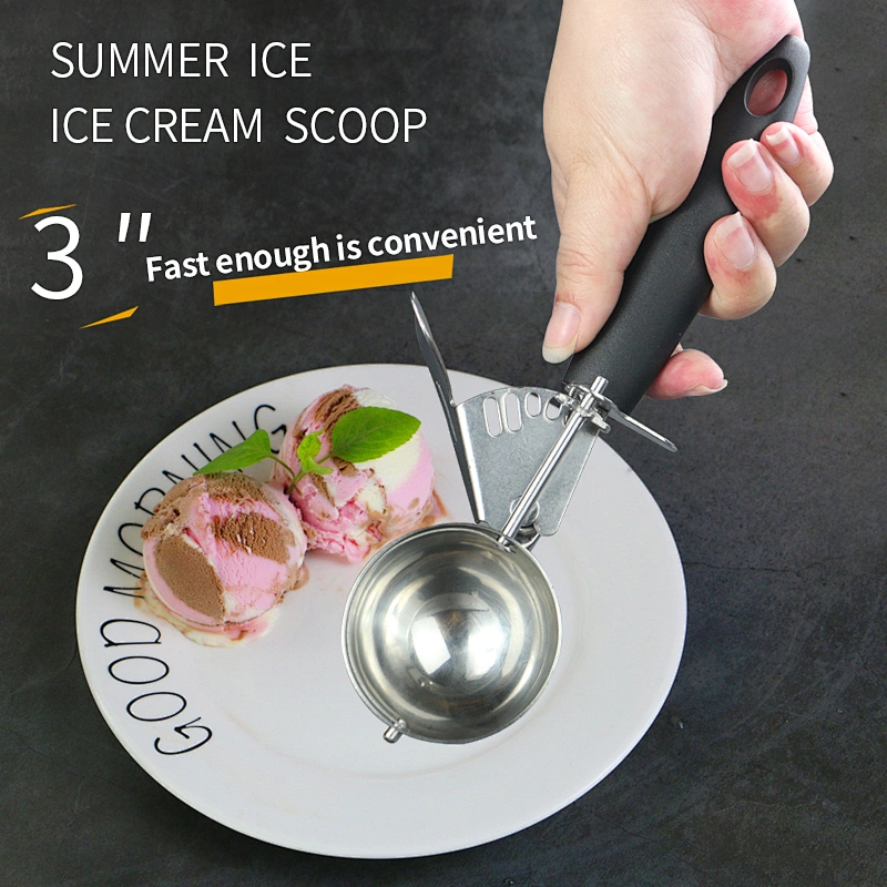 Amazon Hot Seller Stainless Steel Ice cream spoon Creative Coffee Spoon dessert spoon Kitchen Accessories Ice Cream Scoop