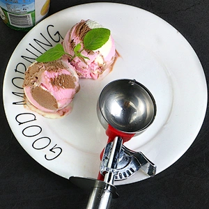 Hot Sales Ice Creem Scoop fruit ball digger Stainless Steel cake Spoon Non-Slip Grip Cookie Scoop Freezer Ice Creams Scoop Spoon