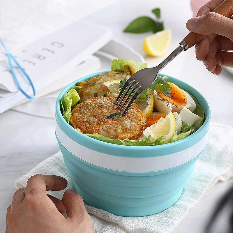 New Food Grade Silicone Collapsible Portable Bowl Travel Outdoor Activities Can With Folding Bowl Home Outdoor Bowl