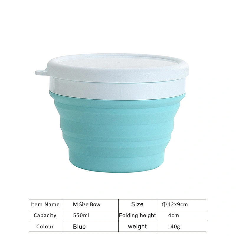 New Food Grade Silicone Collapsible Portable Bowl Travel Outdoor Activities Can With Folding Bowl Home Outdoor Bowl