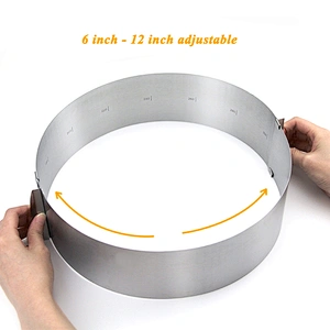 Amazon best seller professional 6.5'' stainless steel adjustable cake mold