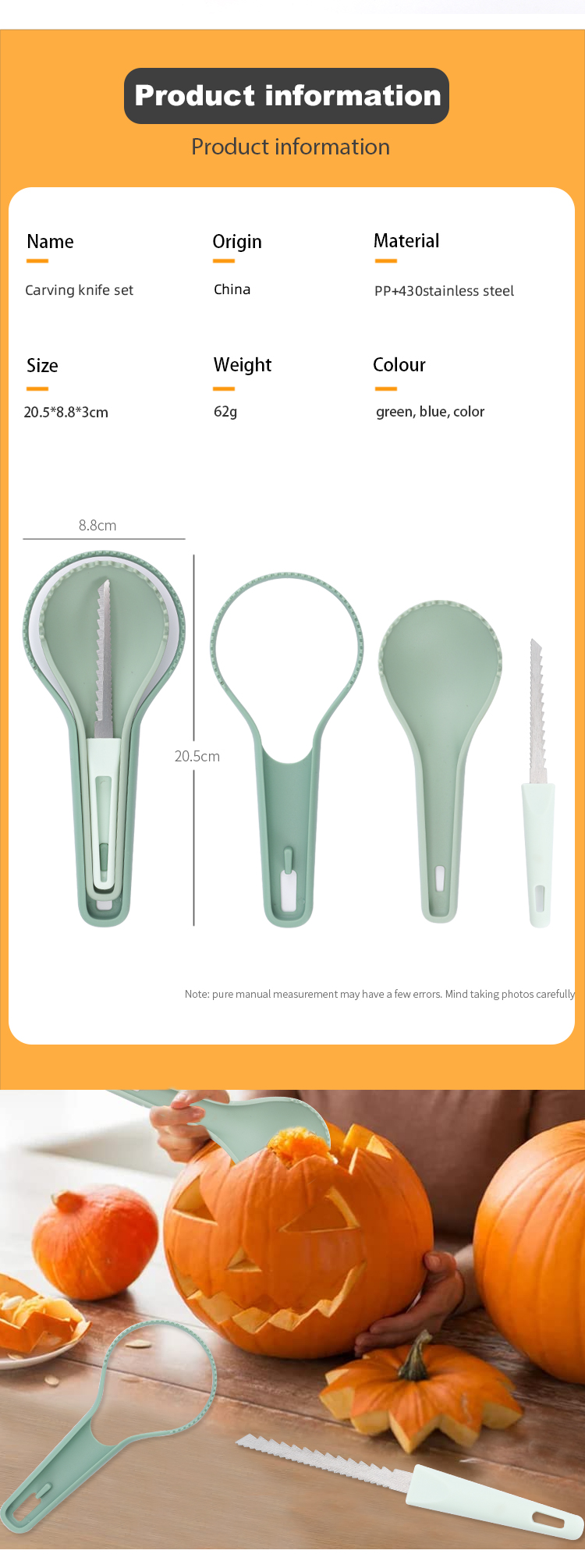 fruit carving knife set