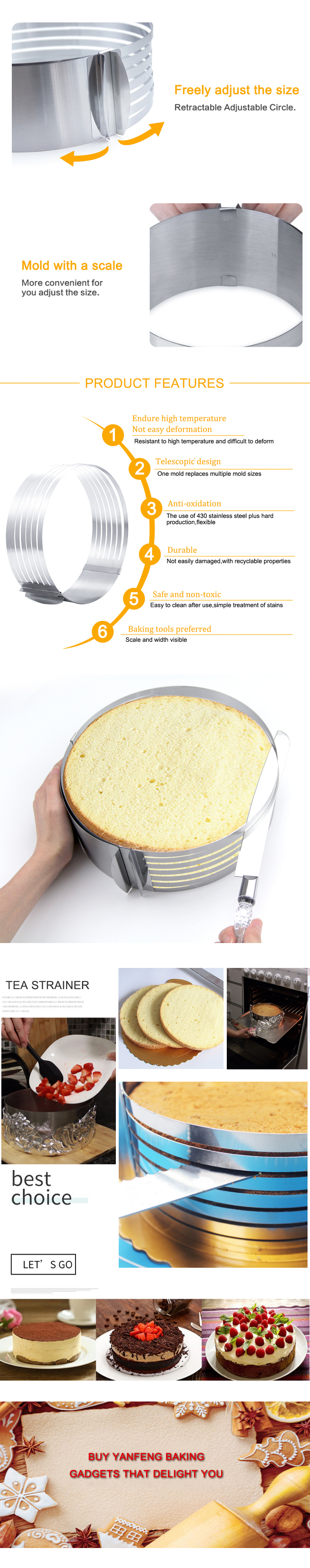 stainless steel cake mold