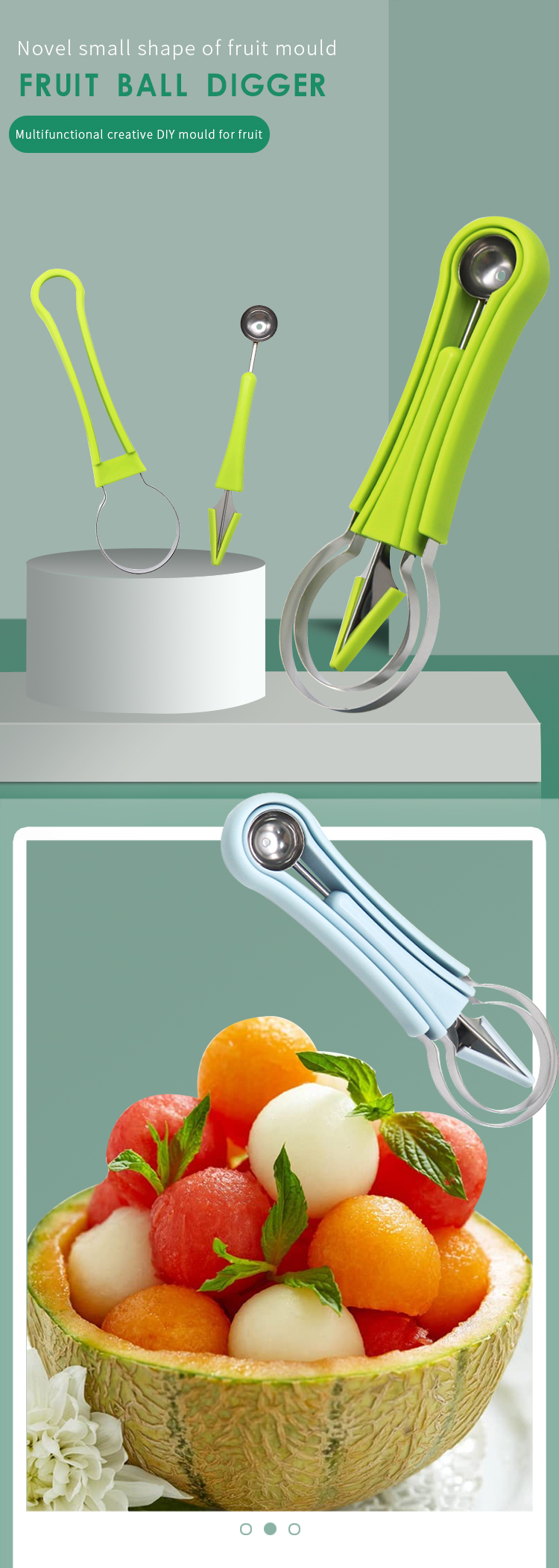 stainless steel fruit spoon