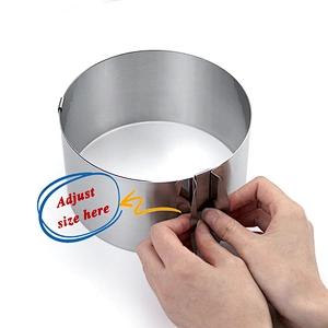 Amazon best seller professional 6.5'' stainless steel adjustable cake mold