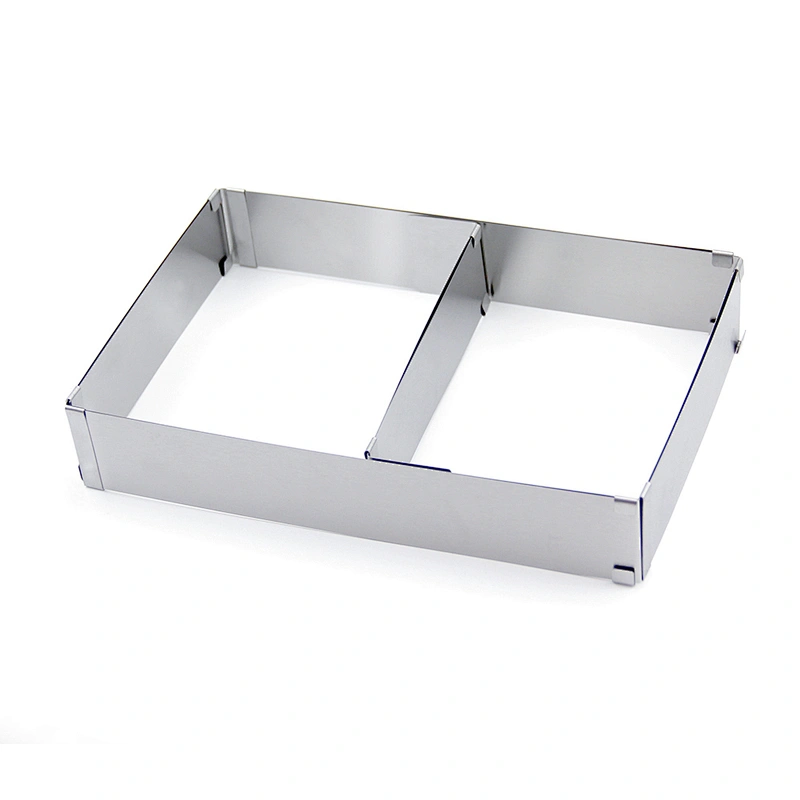 Hot sales professional big size stainless steel square adjustable cake mold