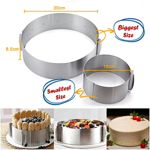 Amazon best seller professional 6.5'' stainless steel adjustable cake mold