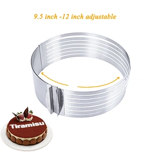 Hot sales christmas food grade stainless steel 7 layers adjustable cake mold