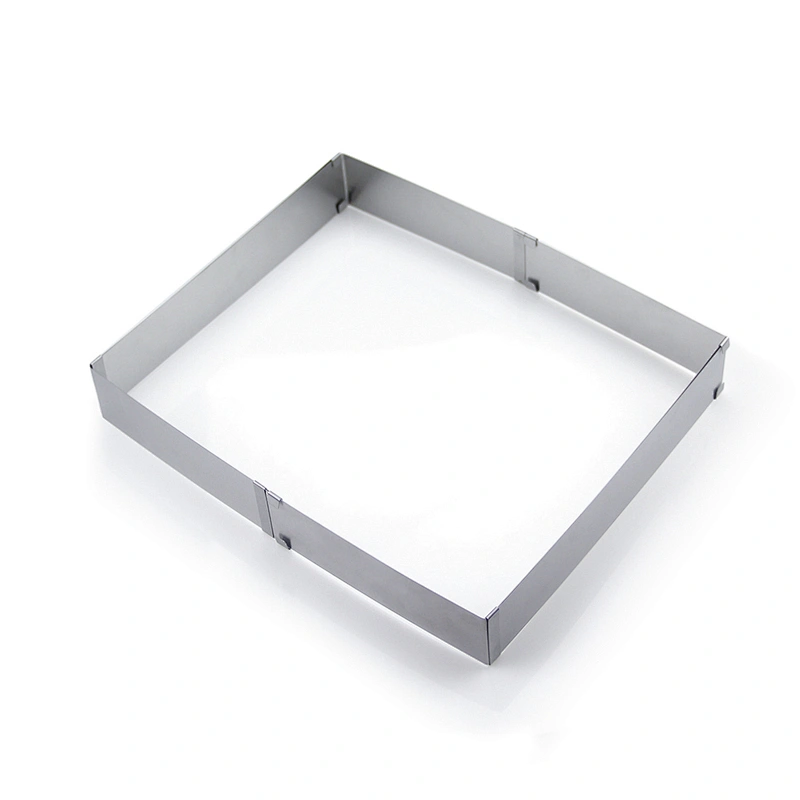 Hot sales professional big size stainless steel square adjustable cake mold