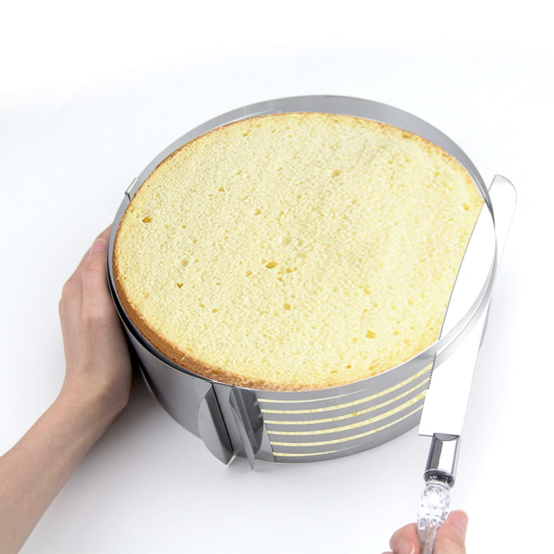 Hot sales christmas food grade stainless steel 7 layers adjustable cake mold