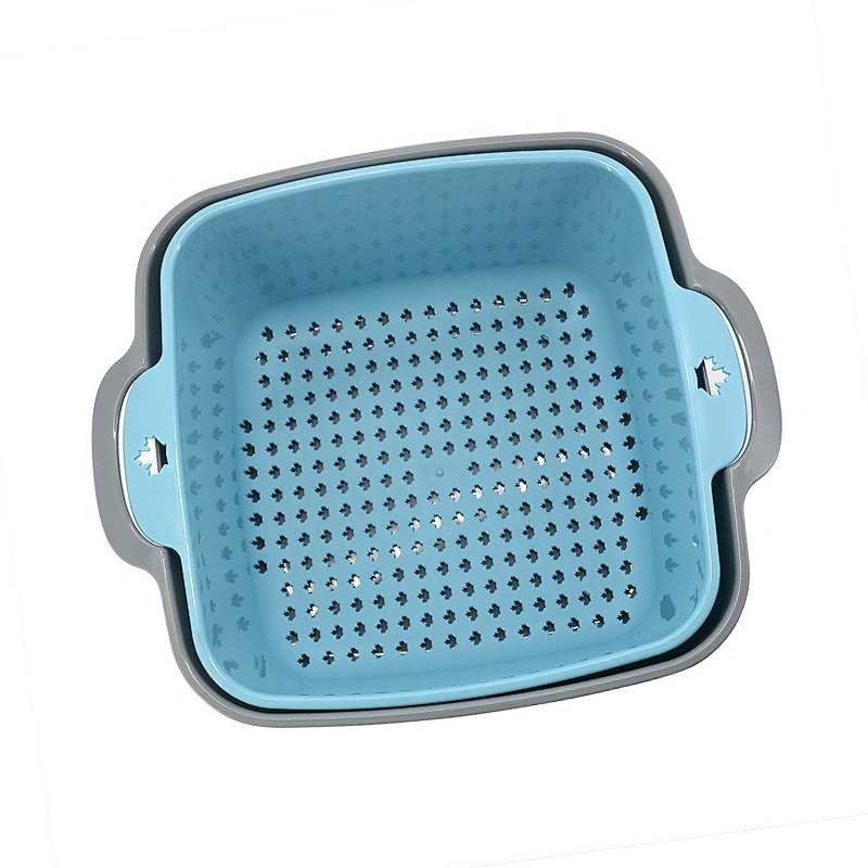 Kitchen Multi-Function Drain Basket For Cleaning,Draining and Double Layer Storing Fruits and Vegetables drain basket