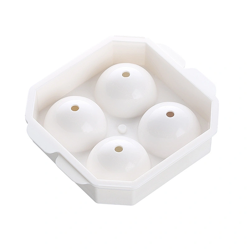 Amazon hot sale Easy Release 4 Ice Trays Ice Cube Molds Removable Lid Portable Ice ball cube Tray
