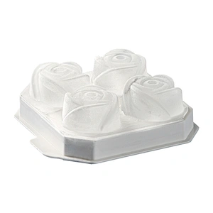 Amazon hot sale 4 cavity Ice Trays Easy-Release Ice Cube mold with Spill-Resistant Removable Lid for Cocktail Freezer Ice Trays