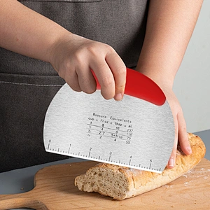 Stainless steel Pastry Dough cutter chopper scraper with Ruler kitchen baking tools Dough Bench Scraper