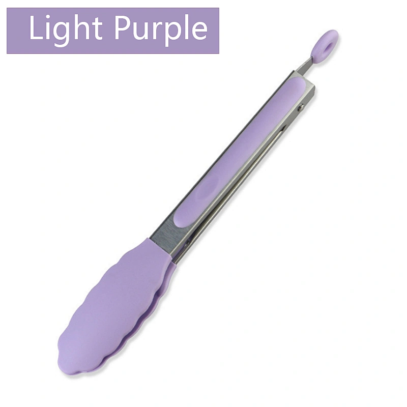 amazon top seller silicone kitchen utensil Heat resistant bbq tongs food clip for Grilling Serving Cooking kitchen gadget