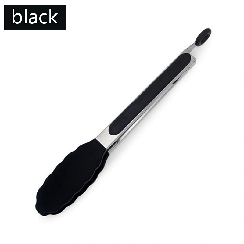 amazon top seller silicone kitchen utensil Heat resistant bbq tongs food clip for Grilling Serving Cooking kitchen gadget