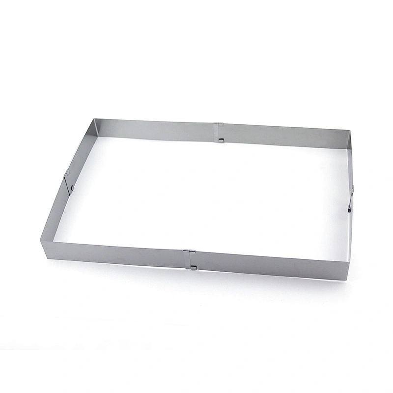 Hot sales professional big size stainless steel square adjustable cake mold